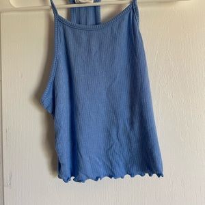 blue halter tank